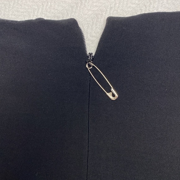 American Living Black Tiered Cocktail Dress | V-Neck Cap Sleeve LBD | Size 14 - Picture 14 of 14